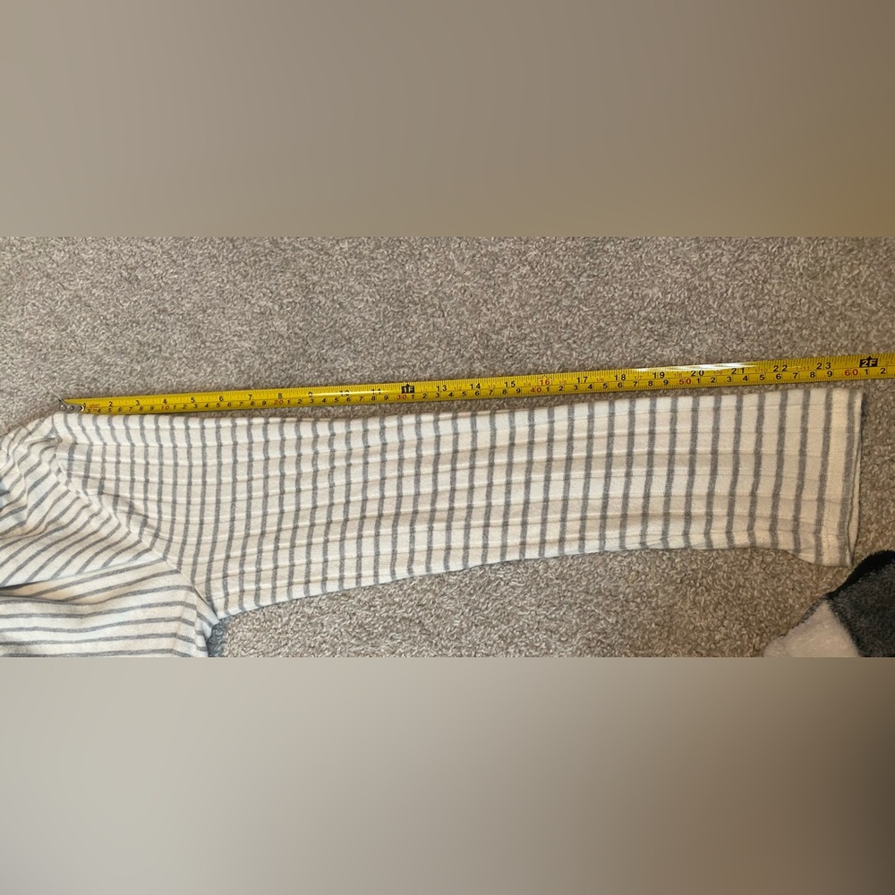 Chico’s Zenergy Striped Open Cardigan Size 1 Medium Neutral Lightweight Soft - Picture 10 of 10